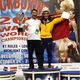 Фото Архив У.Касымбекова. С тренером после победы на чемпионате мира-2015