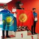 Фото Федерации тогуз-коргоола КР. На верхней ступени пьедестала - Сырттан Сыргак уулу