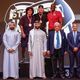 Фото Bahrain Weightlifting Federation. Бекдоолот Расулбеков (в центре)