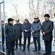 Фото пресс-службы мэрии. На месте строительства парка в северной части Бишкека заложили капсулу