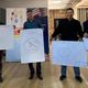 Фото ОФ «Лига защитников прав ребенка». Бригадиры маршруток с плакатами против домогательств
