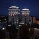 Фото Сони Айдарбаевой. Две башни с «летающими тарелками»