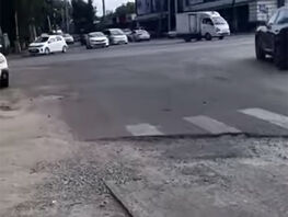 На&nbsp;плохое состояние улицы Лермонтова жалуются жители Бишкека 