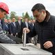 Фото пресс-службы президента. Строительство нового аэровокзала Международного аэропорта «Каракол»