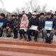 Фото ИА «24-kg.com». Траурный митинг по случаю открытия памятника на месте падения самолета в 2017 году в Кыргызстане, 13 января 2018 года